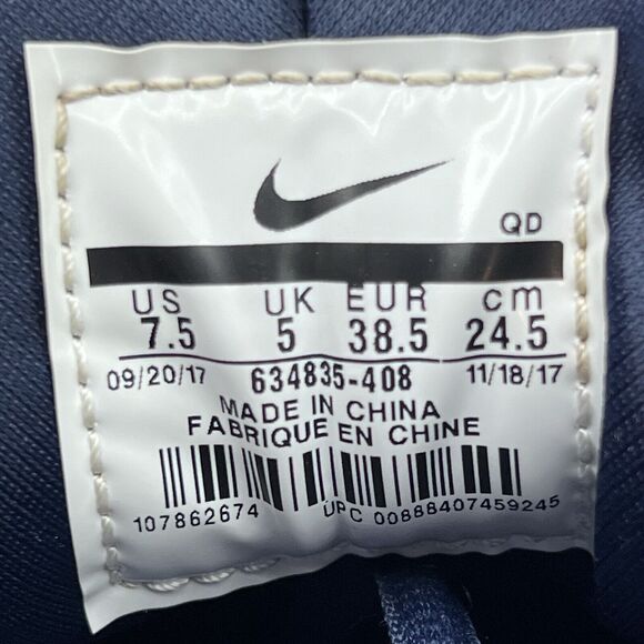 Nike Air Huarache Women Size 7.5 Shoes Diffused Blue White Sneakers 634835-408 - Picture 8 of 8